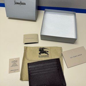 Authentic Burberry Bernie Card Holder - Brown London Leather